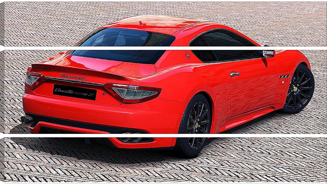 Модульная картина - Красный Мазерати (Maserati)