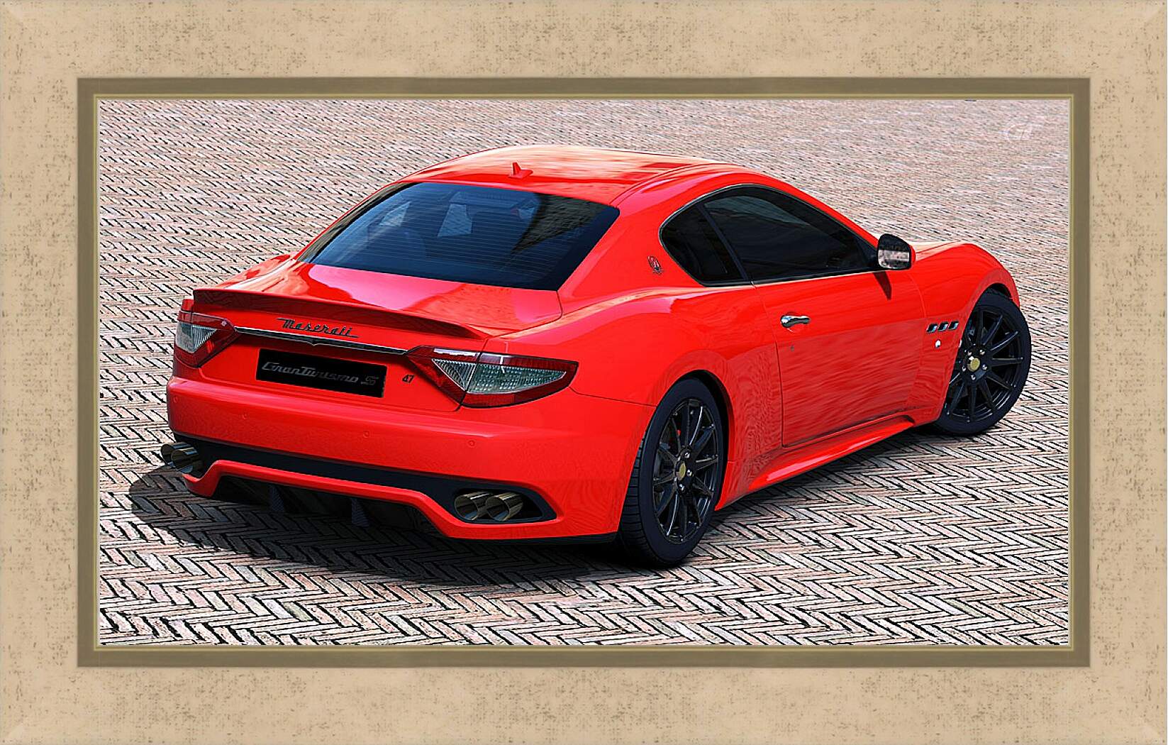 Картина в раме - Красный Мазерати (Maserati)
