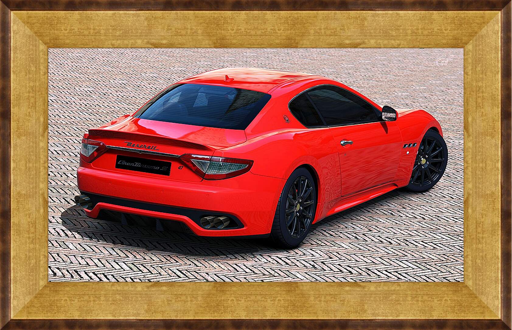 Картина в раме - Красный Мазерати (Maserati)