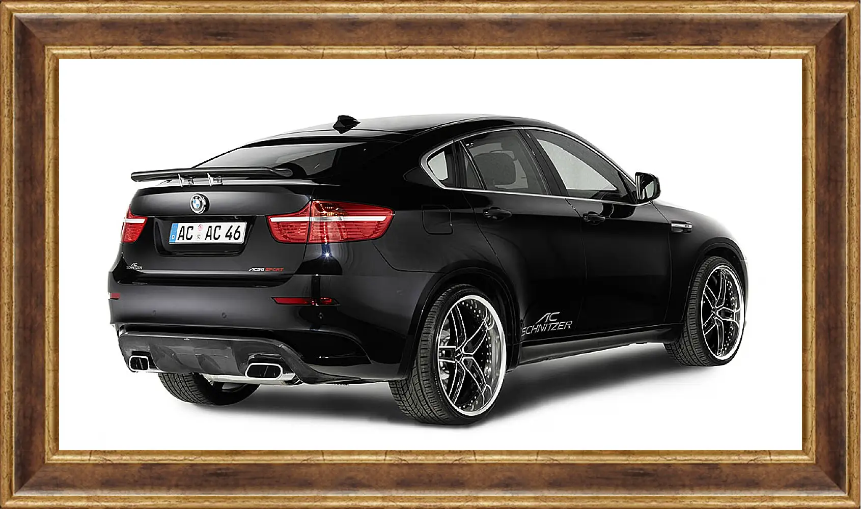 Картина в раме - BMW X6 черный