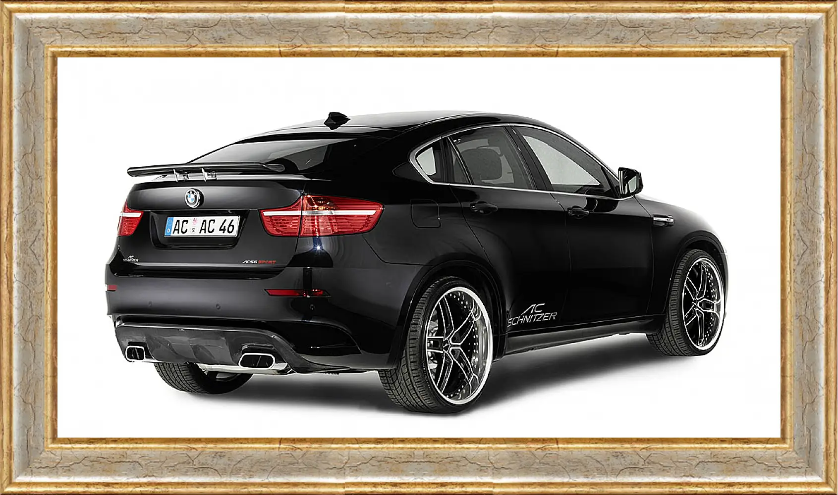 Картина в раме - BMW X6 черный