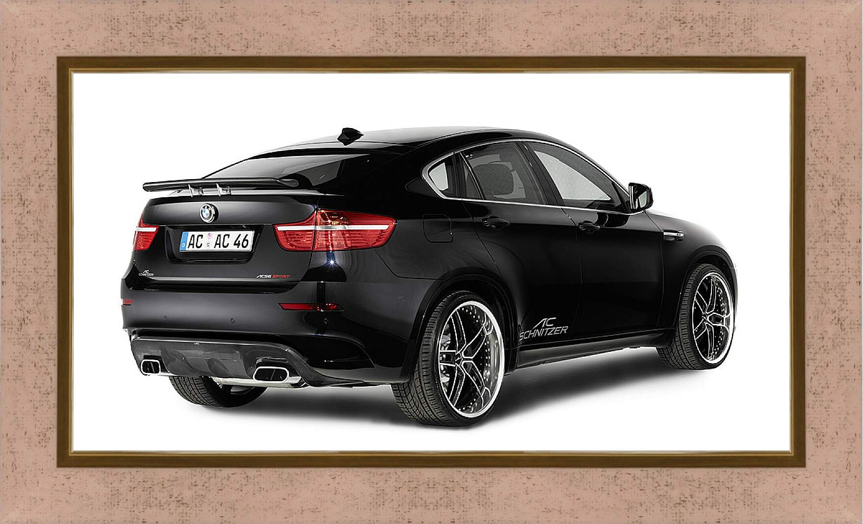 Картина в раме - BMW X6 черный