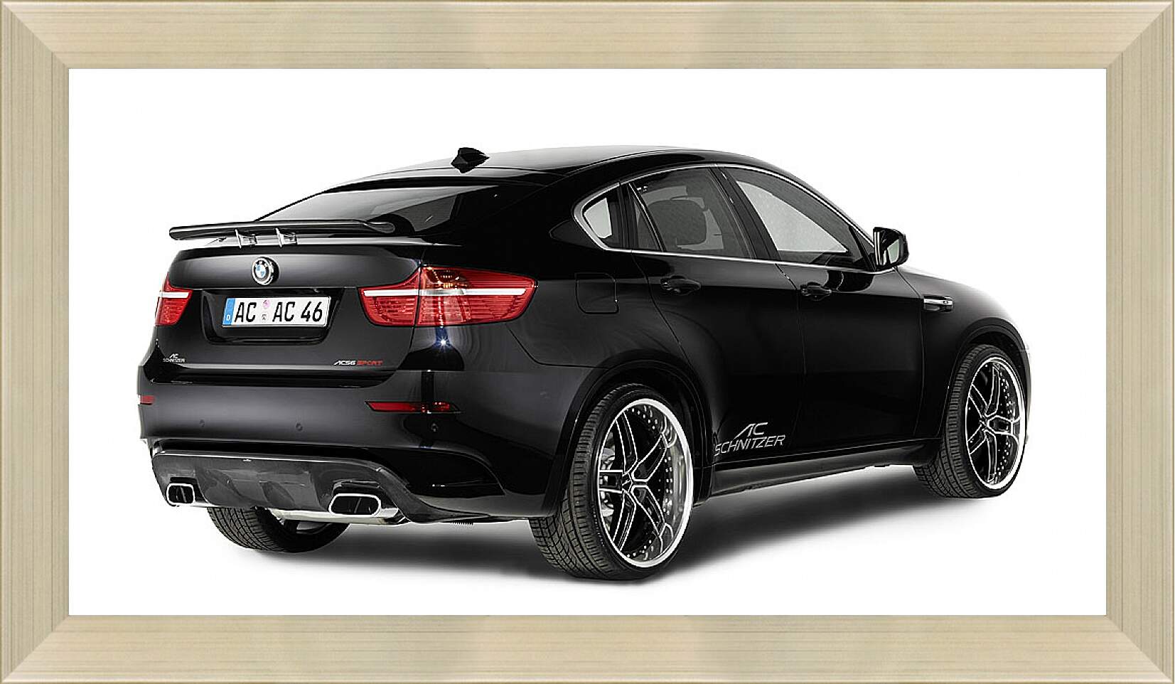 Картина в раме - BMW X6 черный