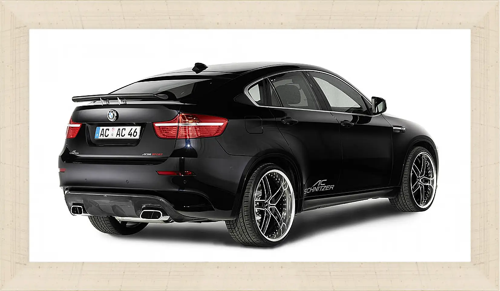 Картина в раме - BMW X6 черный