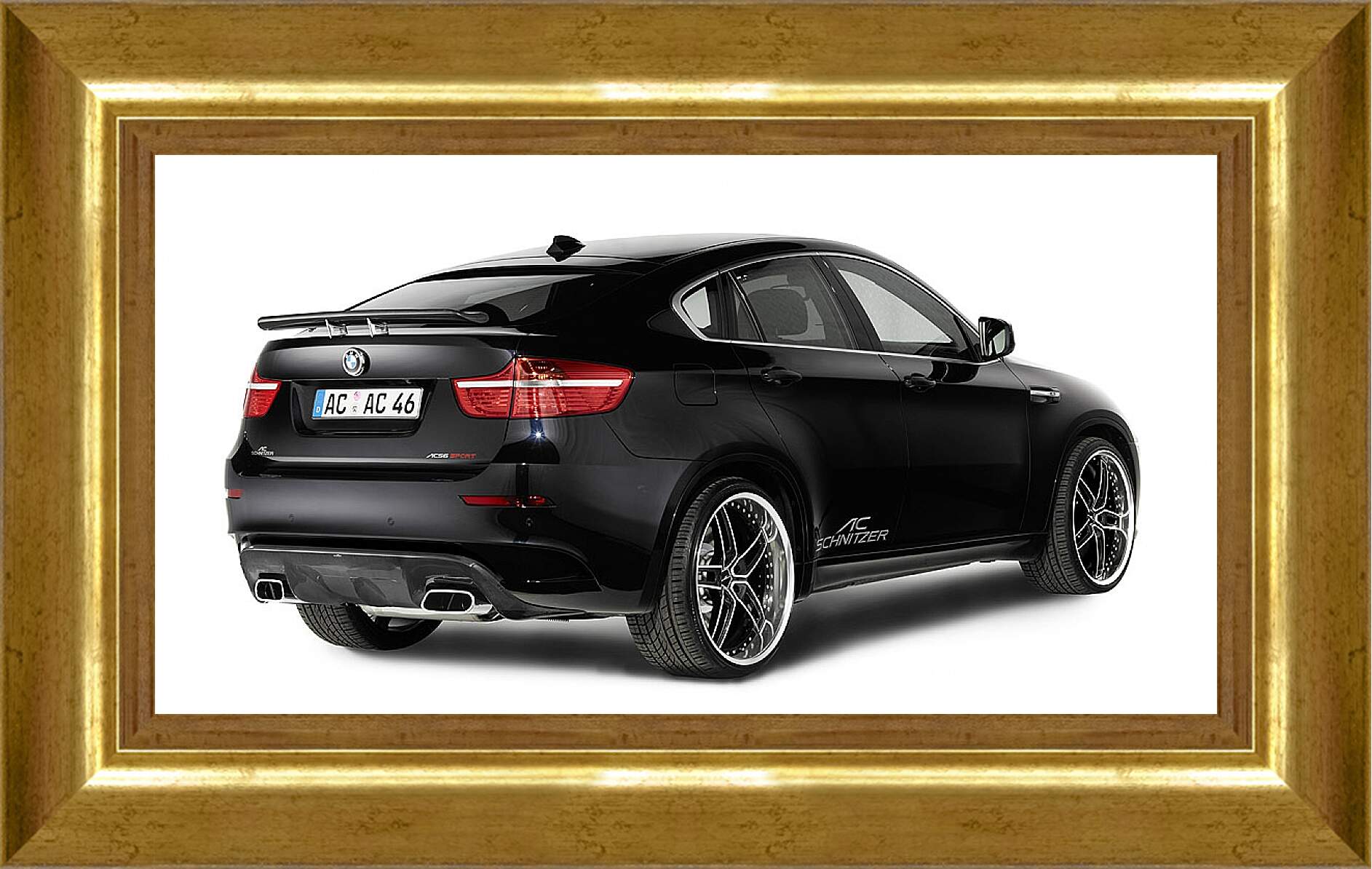 Картина в раме - BMW X6 черный