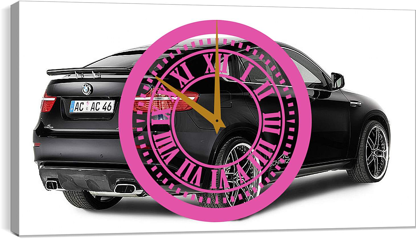 Часы картина - BMW X6 черный