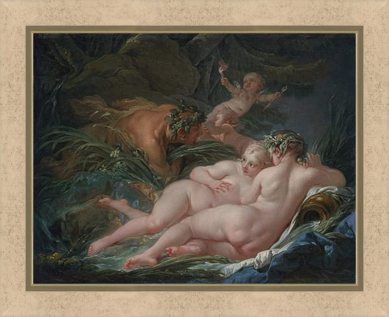 Картина в раме - Pan and Syrinx. Франсуа Буше