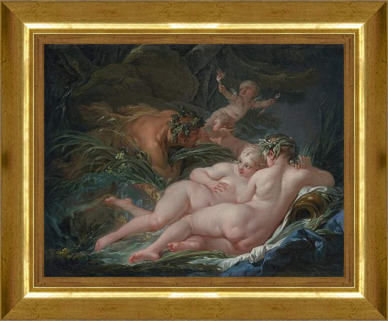 Картина в раме - Pan and Syrinx. Франсуа Буше