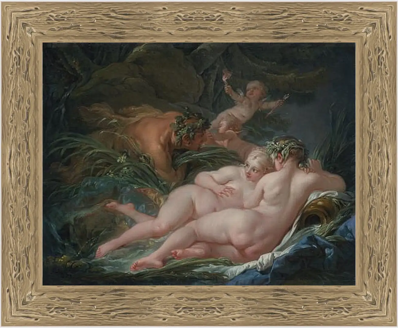 Картина в раме - Pan and Syrinx. Франсуа Буше