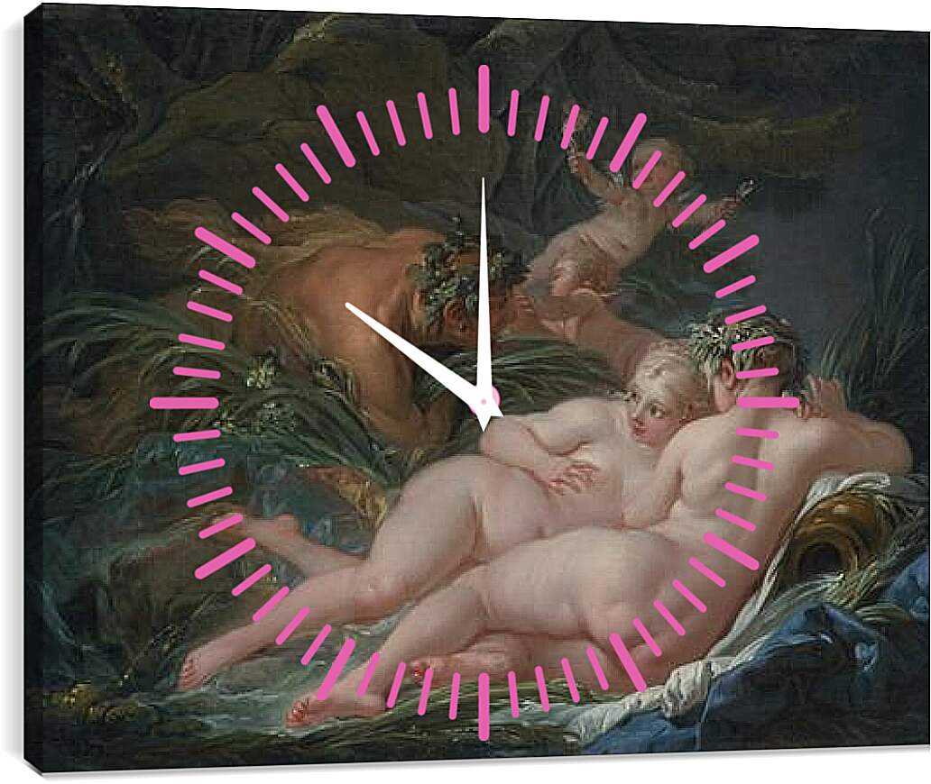 Часы картина - Pan and Syrinx. Франсуа Буше