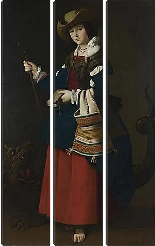 Модульная картина - Saint Margaret of Antioch. Святая Маргарита Антиохийская. Франсиско де Сурбаран