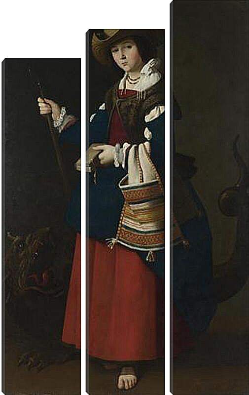 Модульная картина - Saint Margaret of Antioch. Святая Маргарита Антиохийская. Франсиско де Сурбаран
