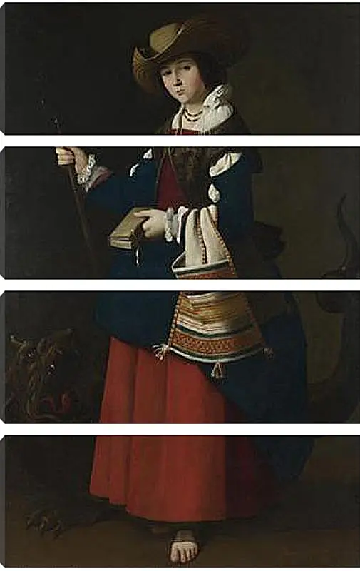 Модульная картина - Saint Margaret of Antioch. Святая Маргарита Антиохийская. Франсиско де Сурбаран