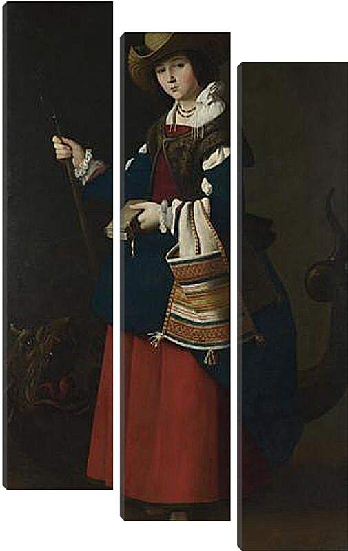 Модульная картина - Saint Margaret of Antioch. Святая Маргарита Антиохийская. Франсиско де Сурбаран