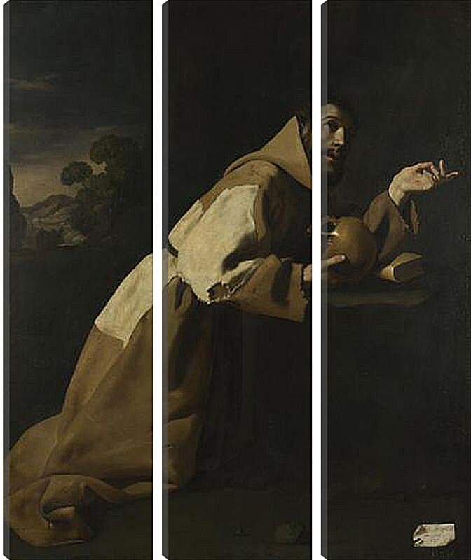 Модульная картина - Saint Francis in Meditation. Святой Франциск в раздумии. Франсиско де Сурбаран