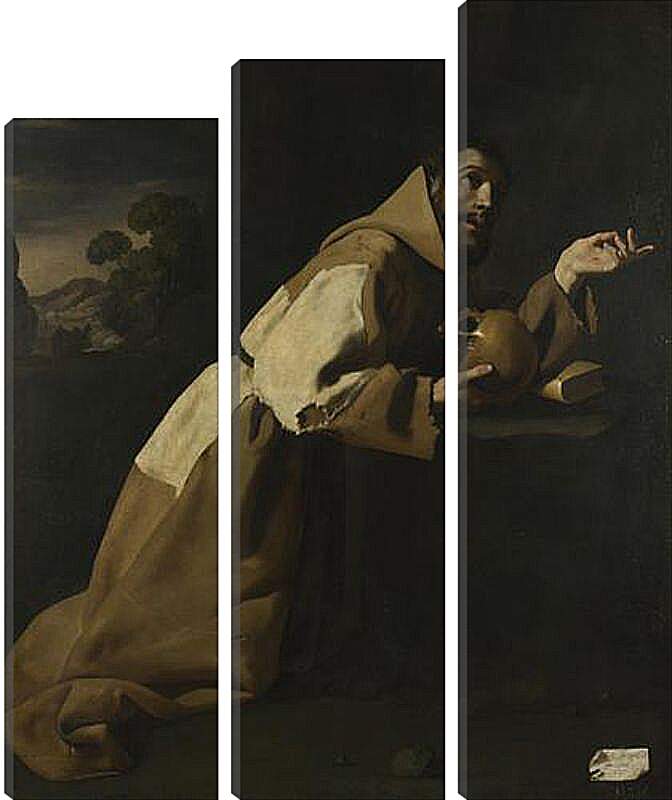 Модульная картина - Saint Francis in Meditation. Святой Франциск в раздумии. Франсиско де Сурбаран