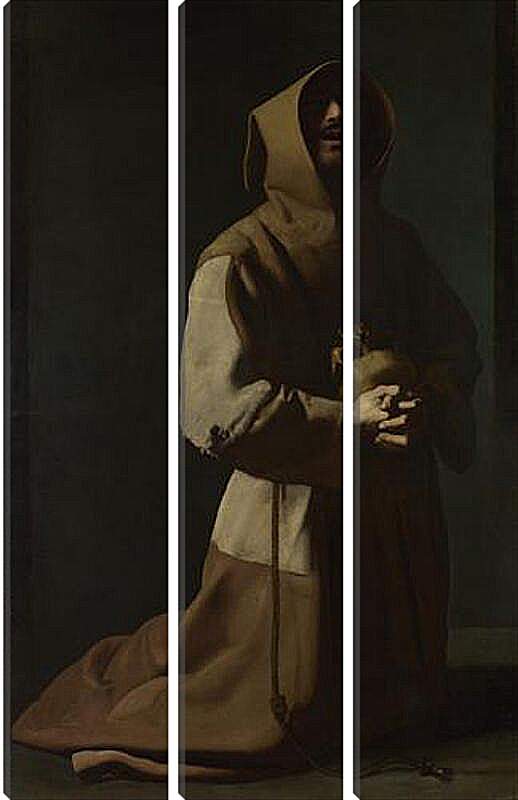 Модульная картина - Saint Francis in Meditation (1). Святой Франциск на коленях. Франсиско де Сурбаран