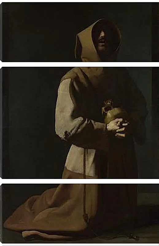 Модульная картина - Saint Francis in Meditation (1). Святой Франциск на коленях. Франсиско де Сурбаран