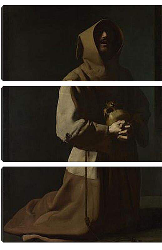 Модульная картина - Saint Francis in Meditation (1). Святой Франциск на коленях. Франсиско де Сурбаран
