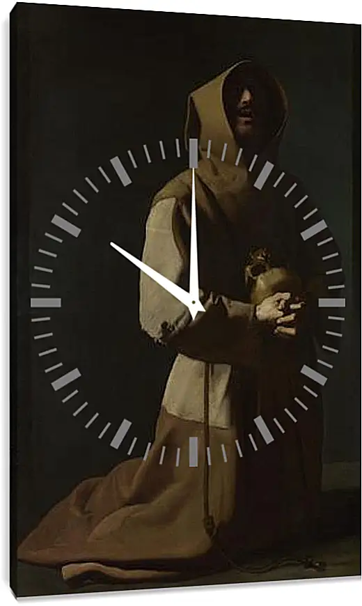 Часы картина - Saint Francis in Meditation (1). Святой Франциск на коленях. Франсиско де Сурбаран