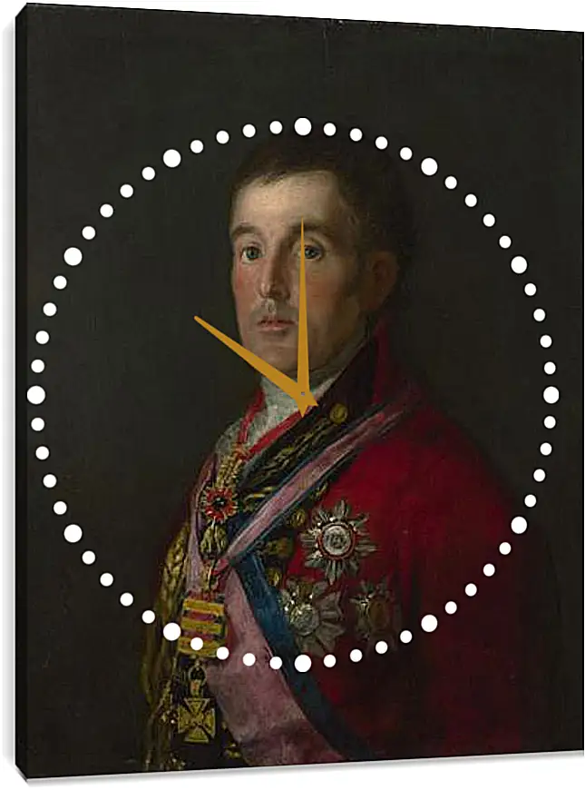 Часы картина - The Duke of Wellington. Франсиско Гойя