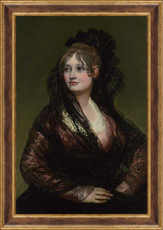 Картина в раме - Dona Isabel de Porcel. Франсиско Гойя