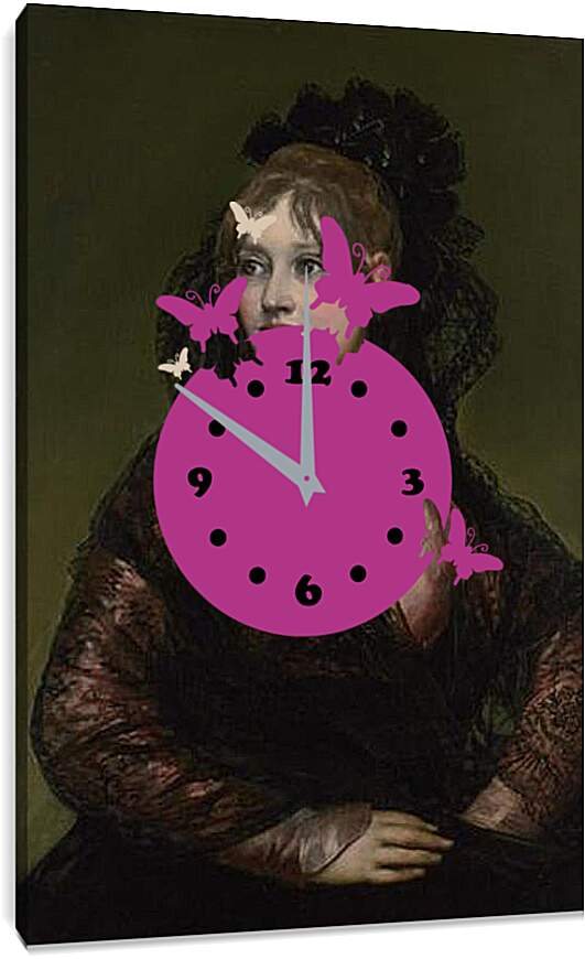 Часы картина - Dona Isabel de Porcel. Франсиско Гойя