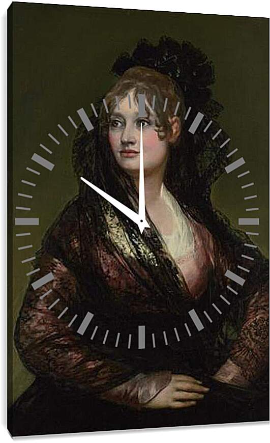 Часы картина - Dona Isabel de Porcel. Франсиско Гойя