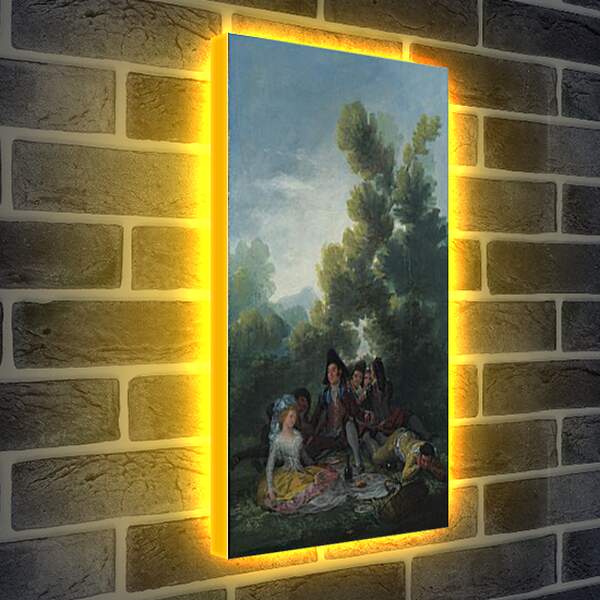 Лайтбокс световая панель - A Picnic. Франсиско Гойя