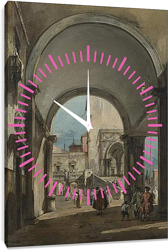 Часы картина - An Architectural Caprice. Франческо Гварди