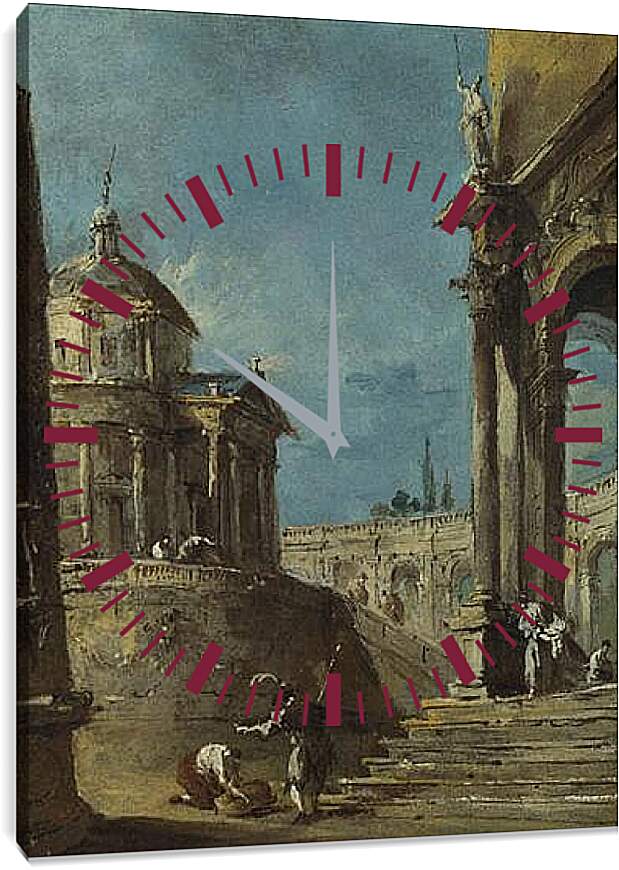 Часы картина - An Architectural Caprice (1) Франческо Гварди