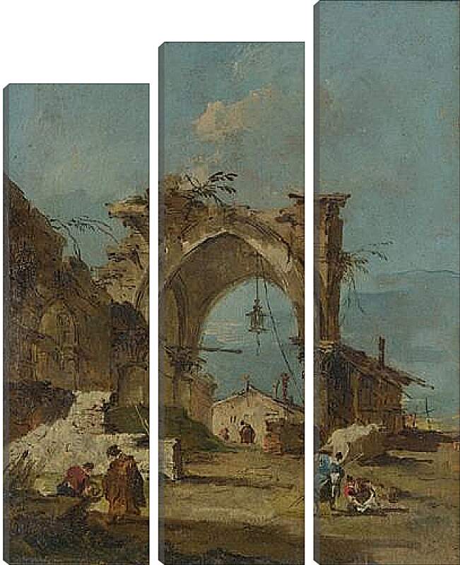 Модульная картина - A Caprice with a Ruined Arch. Франческо Гварди