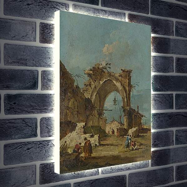 Лайтбокс световая панель - A Caprice with a Ruined Arch. Франческо Гварди