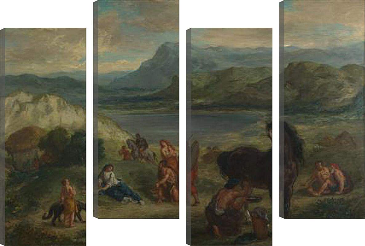 Модульная картина - Ovid among the Scythians. Эжен Делакруа