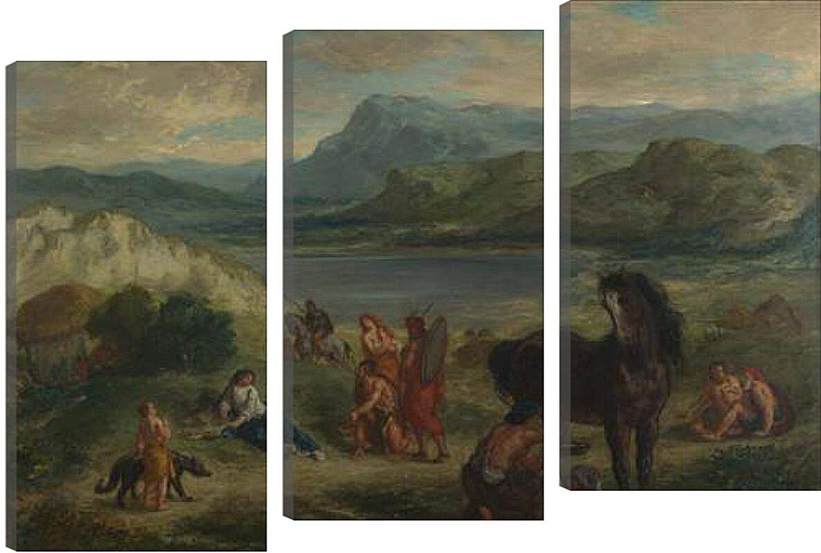 Модульная картина - Ovid among the Scythians. Эжен Делакруа
