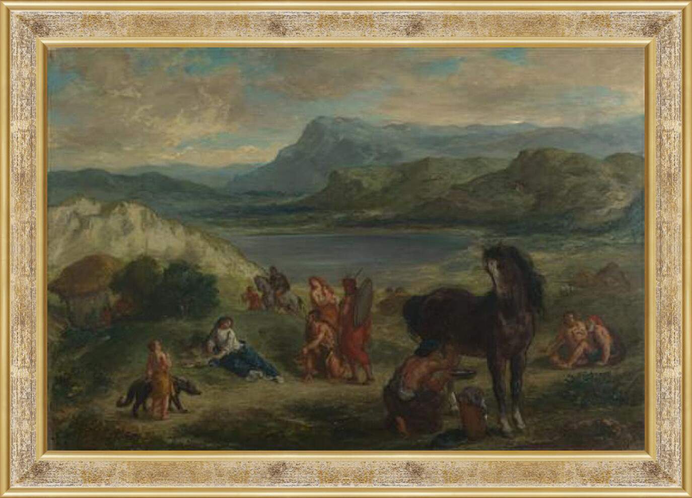 Картина в раме - Ovid among the Scythians. Эжен Делакруа