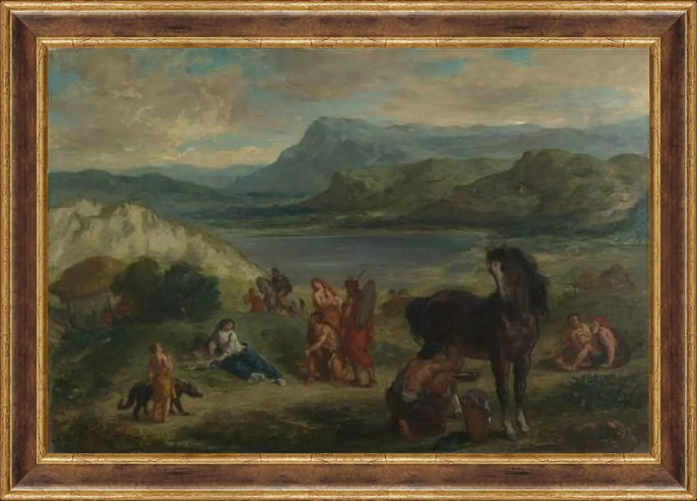 Картина в раме - Ovid among the Scythians. Эжен Делакруа