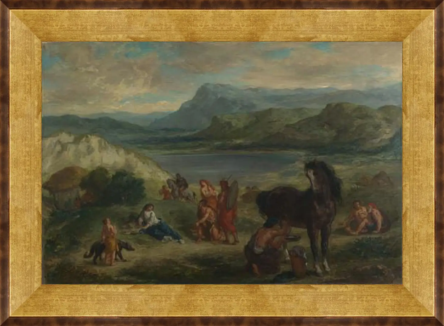 Картина в раме - Ovid among the Scythians. Эжен Делакруа