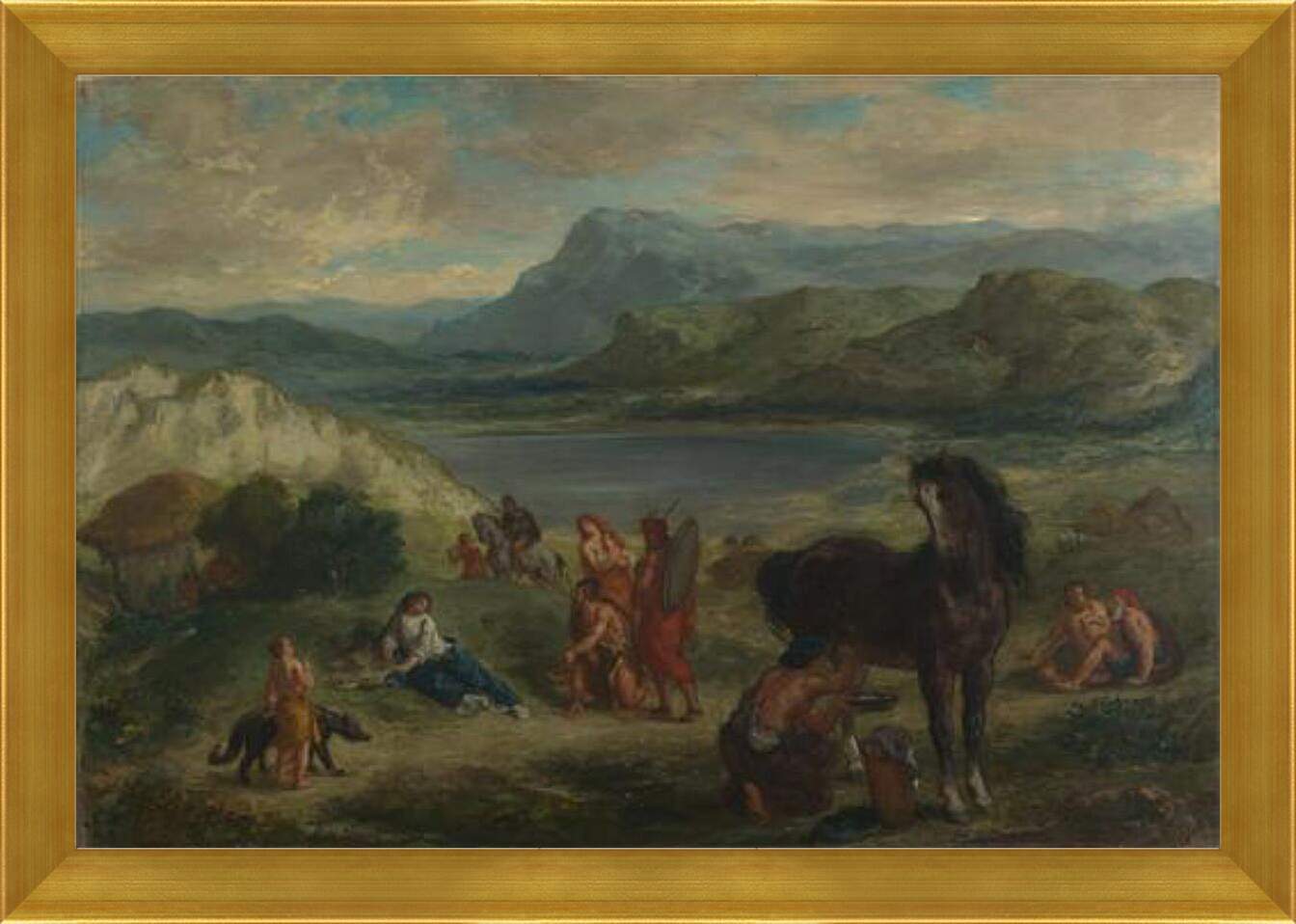 Картина в раме - Ovid among the Scythians. Эжен Делакруа