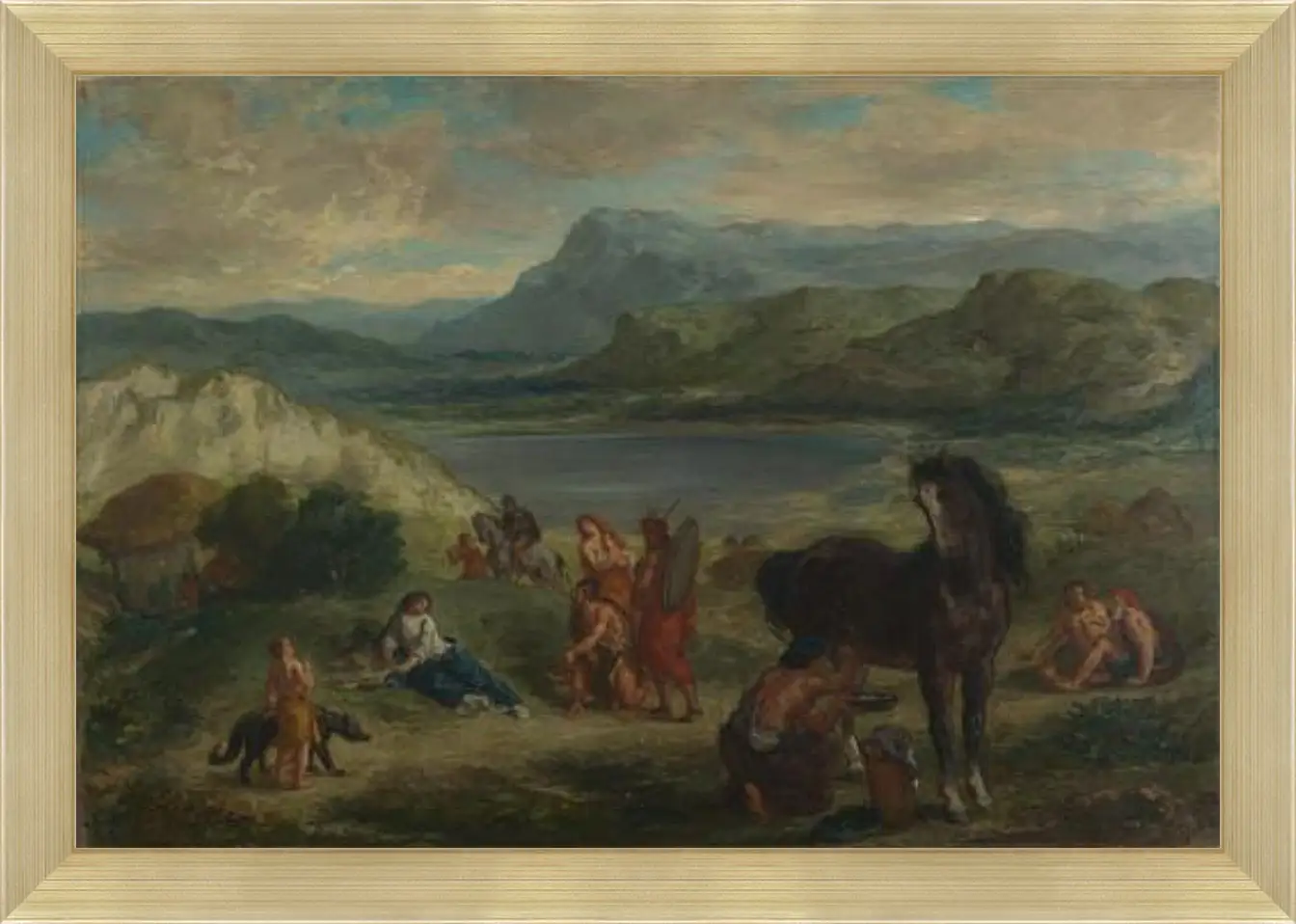 Картина в раме - Ovid among the Scythians. Эжен Делакруа