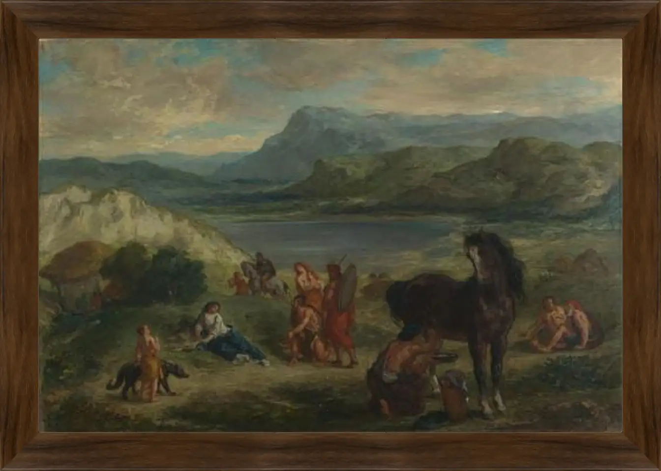 Картина в раме - Ovid among the Scythians. Эжен Делакруа