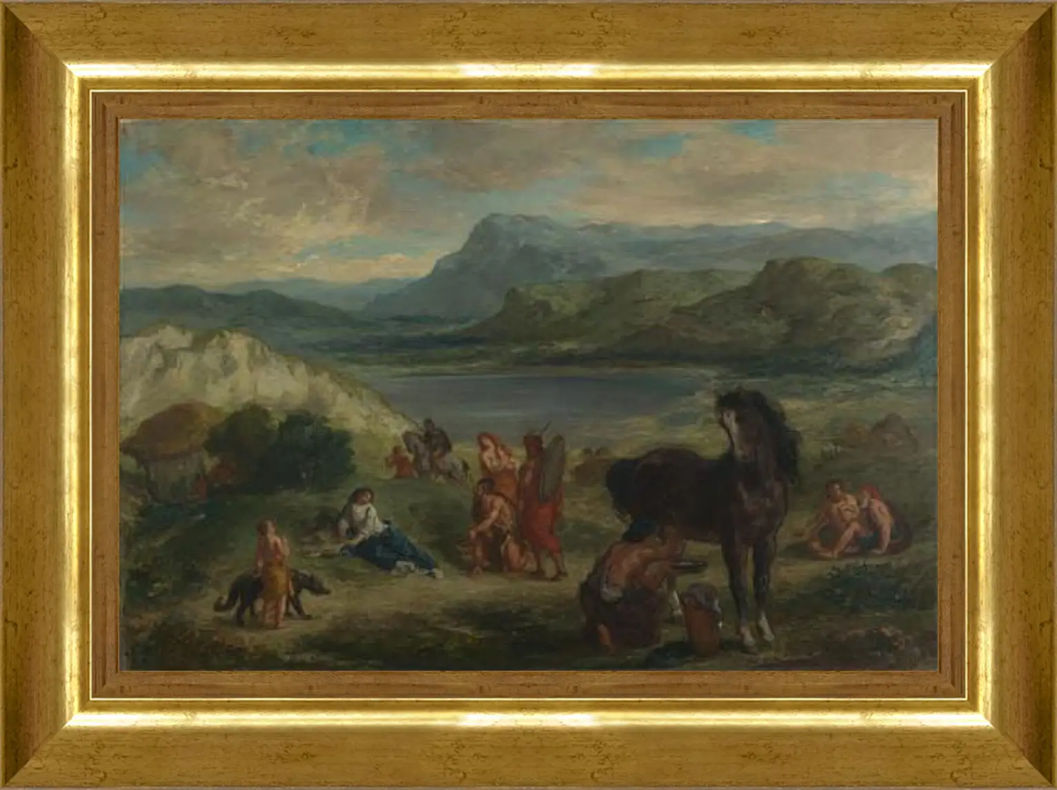 Картина в раме - Ovid among the Scythians. Эжен Делакруа