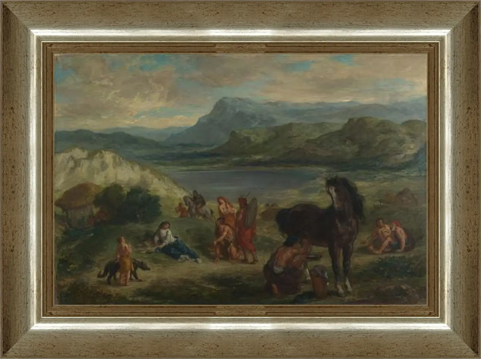 Картина в раме - Ovid among the Scythians. Эжен Делакруа