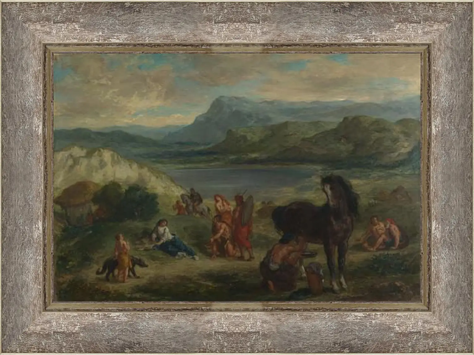 Картина в раме - Ovid among the Scythians. Эжен Делакруа