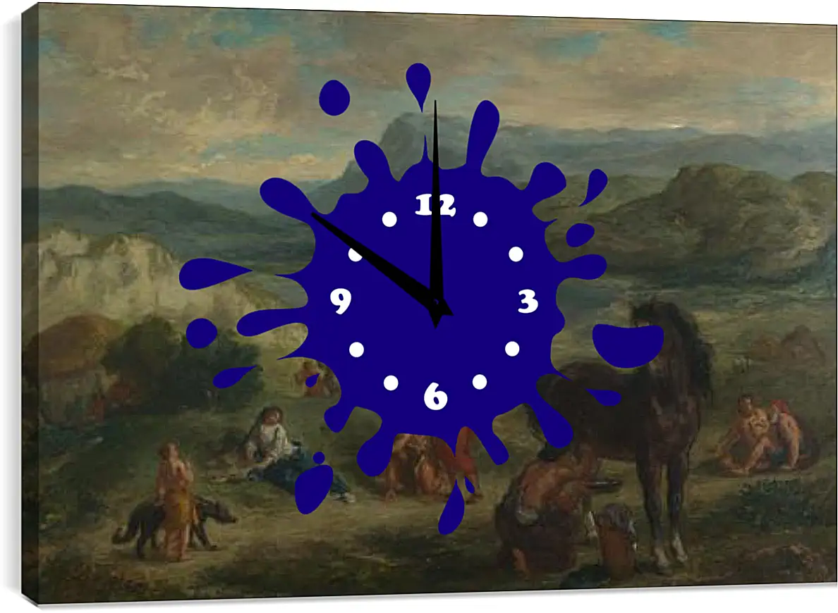 Часы картина - Ovid among the Scythians. Эжен Делакруа