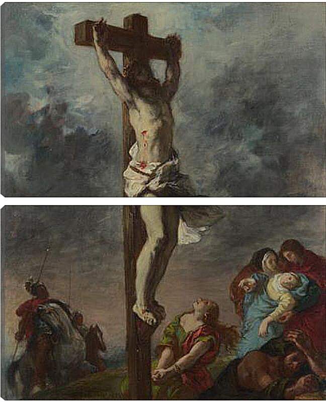 Модульная картина - Christ on the Cross. Эжен Делакруа