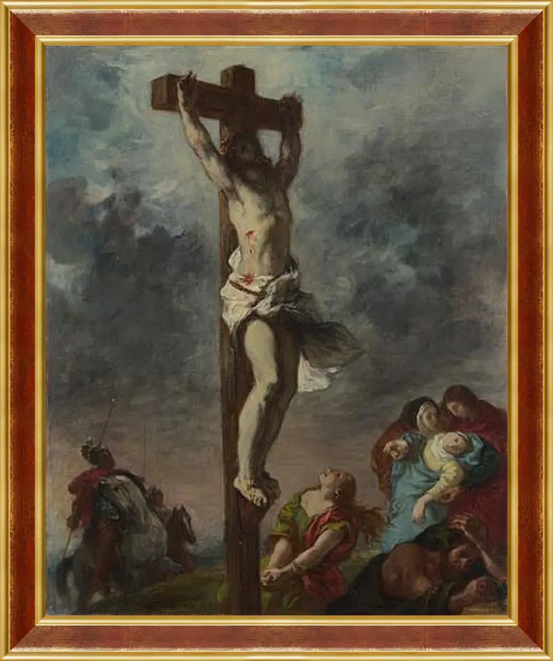 Картина в раме - Christ on the Cross. Эжен Делакруа