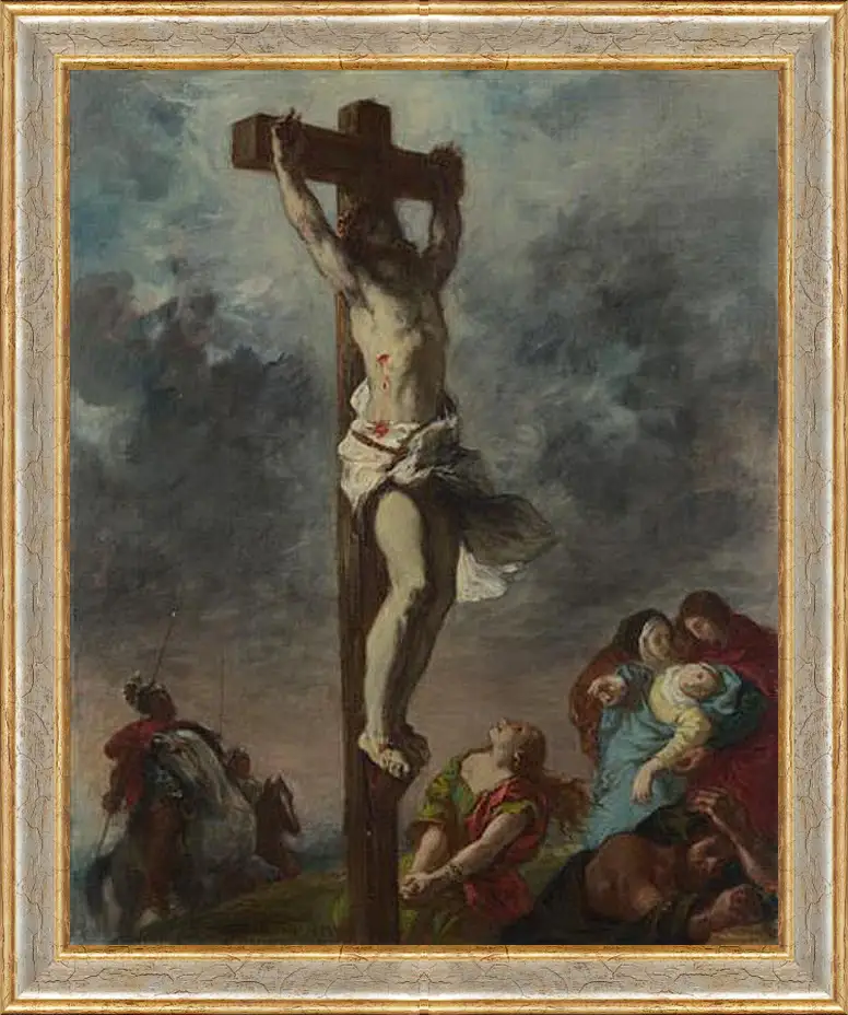 Картина в раме - Christ on the Cross. Эжен Делакруа