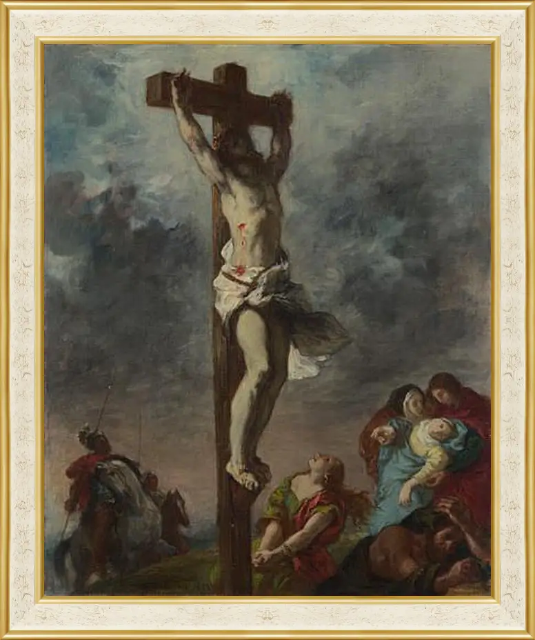 Картина в раме - Christ on the Cross. Эжен Делакруа