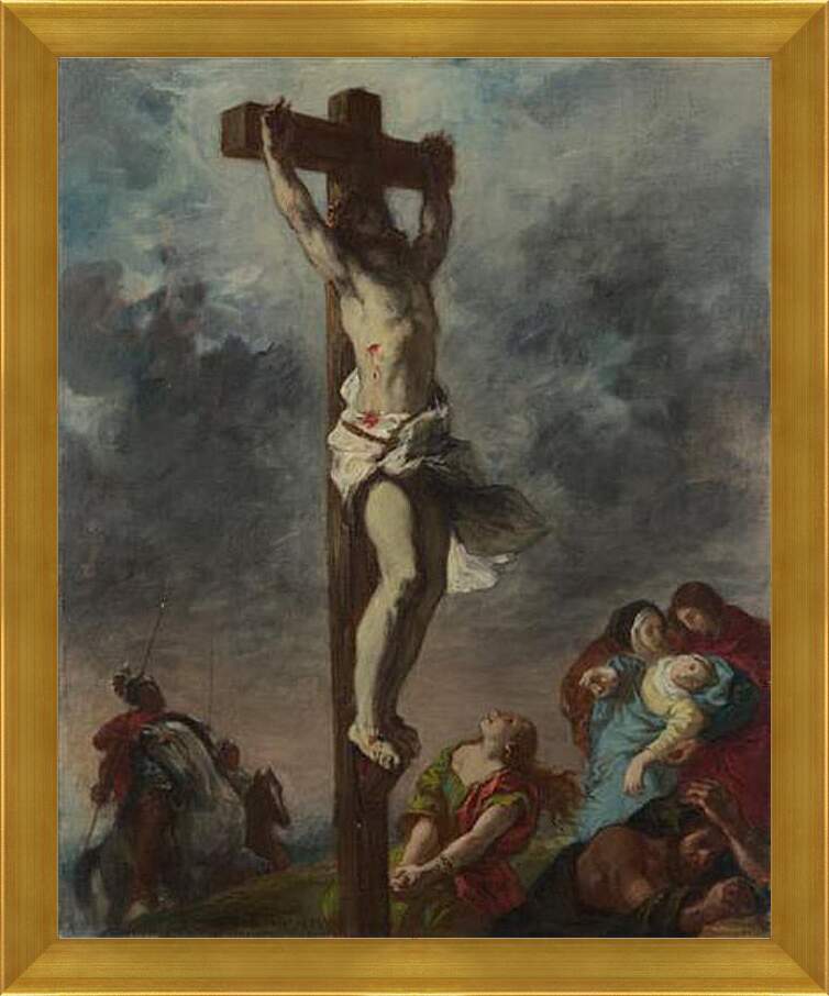 Картина в раме - Christ on the Cross. Эжен Делакруа